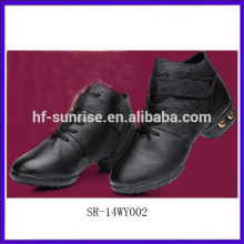 SR-14WY002 neue echte Leder Frauen Ballsaal Tanz Schuhe billig Mode Damen Salsa Tanz Schuhe schwarz stilvolle Tanzschuhe für Mädchen